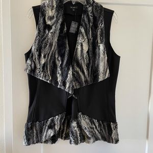 Komarov faux fur and ponte vest.